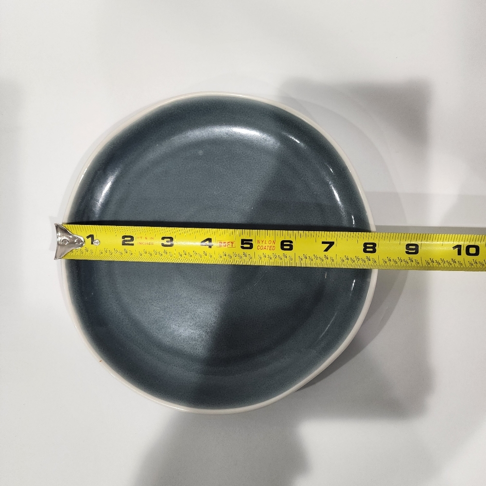 Six Arcoroc Professional Porcelain Plates Blue/white Trim